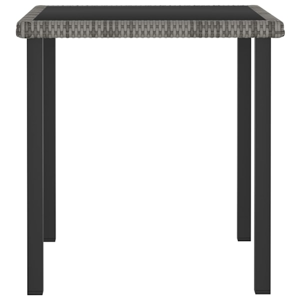 vidaXL Trädgårdsbord grå 70x70x73 cm konstrotting grå