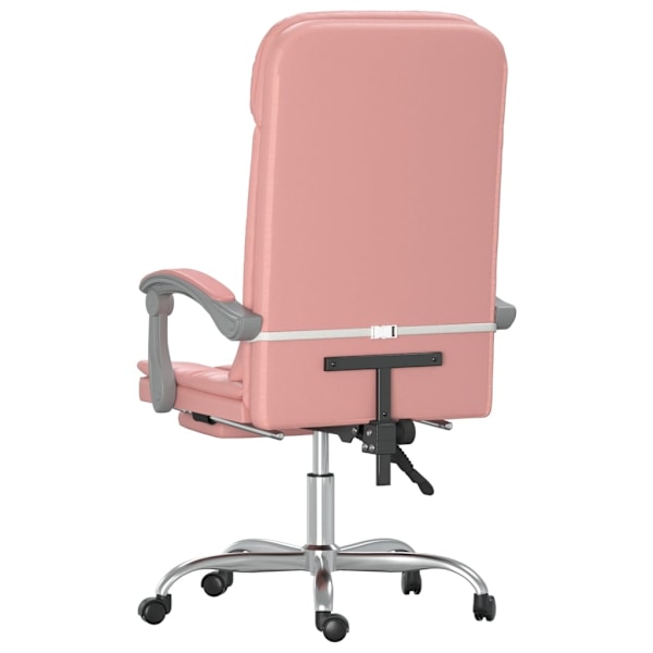 vidaXL Kontorsstol med massage rosa konstläder Rosa