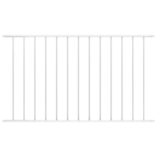 vidaXL Staketpanel Woerden pulverlackerad stål 163x75 cm vit Vit