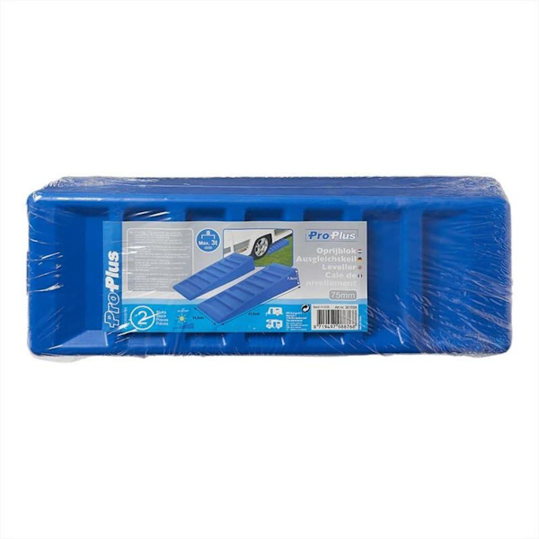 ProPlus Nivåklossar till husbil 2 delar 75mm plast blå