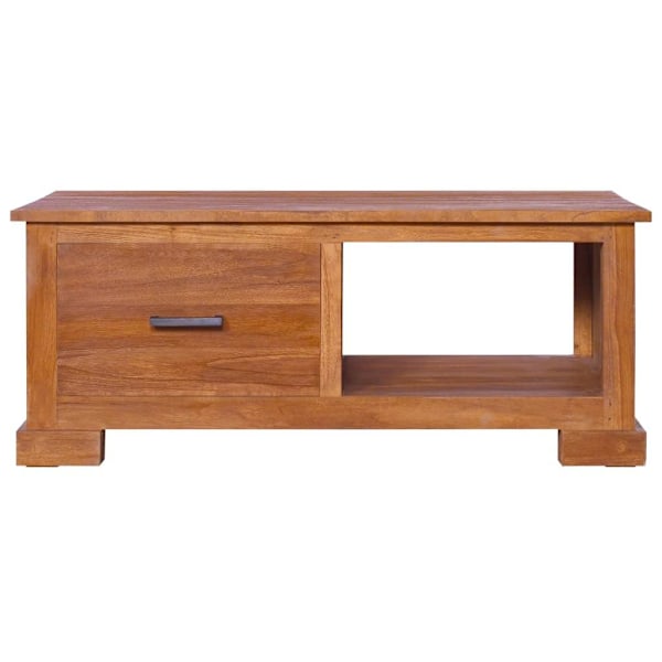 vidaXL TV-bänk 90x50x37 cm massiv teak Brun