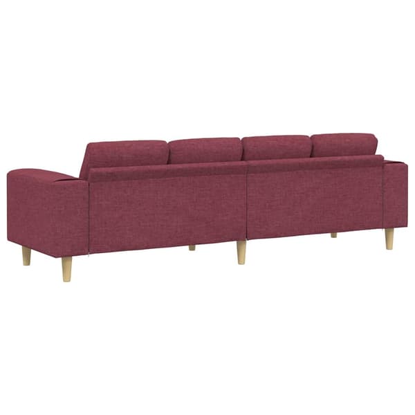 vidaXL Vardagsrumsoffa Vinröd 250 x 77 x 76 cm Polyester Röd