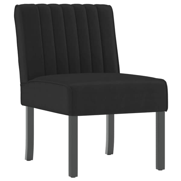 vidaXL Armlös fåtölj svart sammet art