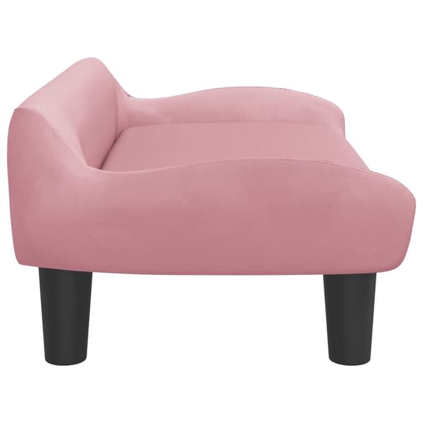 vidaXL Barnsoffa rosa 70x40x24 cm sammet Rosa