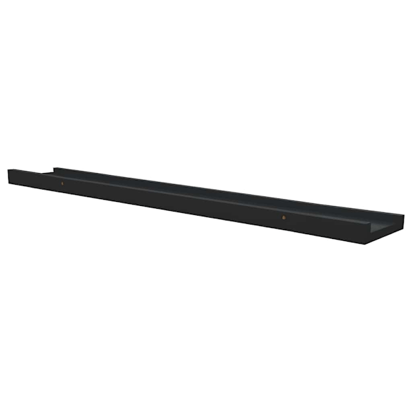 vidaXL Tavellist 2 st svart 80x9x3 cm MDF Svart