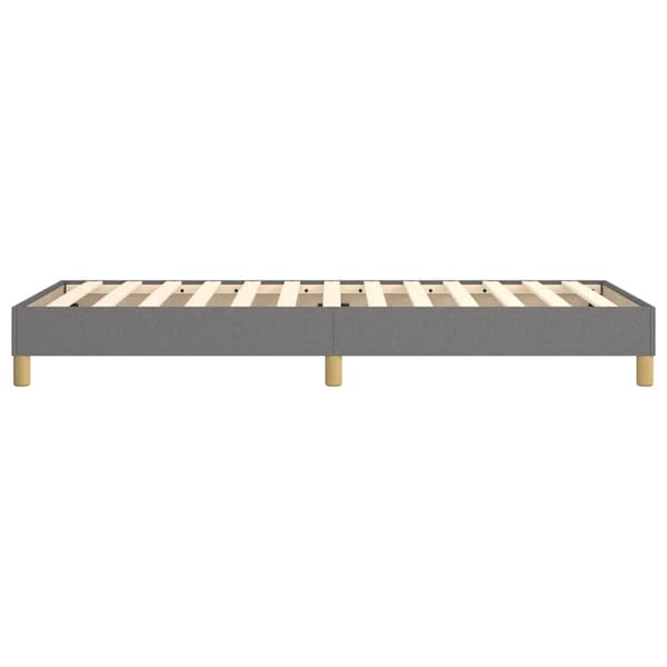 vidaXL Boxspring-sängram mörkgrå 80x200 cm tyg Grå