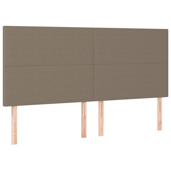 vidaXL Ramsäng med madrass taupe 160x200 cm tyg Taupe