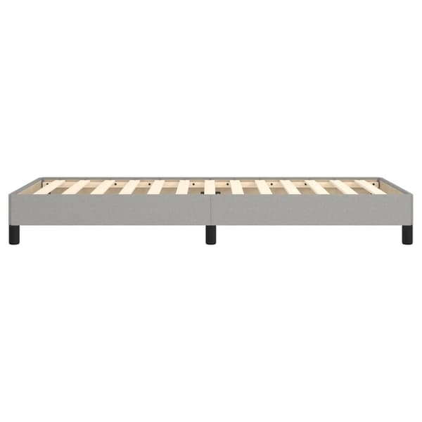 vidaXL Sängram ljusgrå 100x200 cm tyg Grå