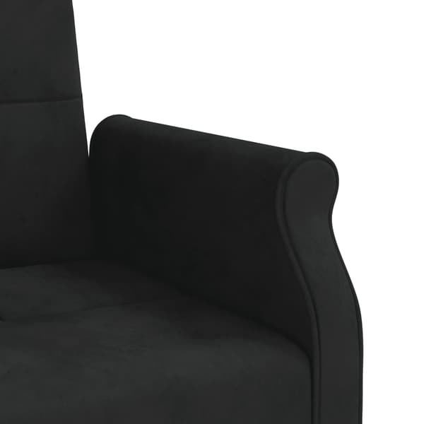 vidaXL Bäddsoffa med dynor svart sammet art