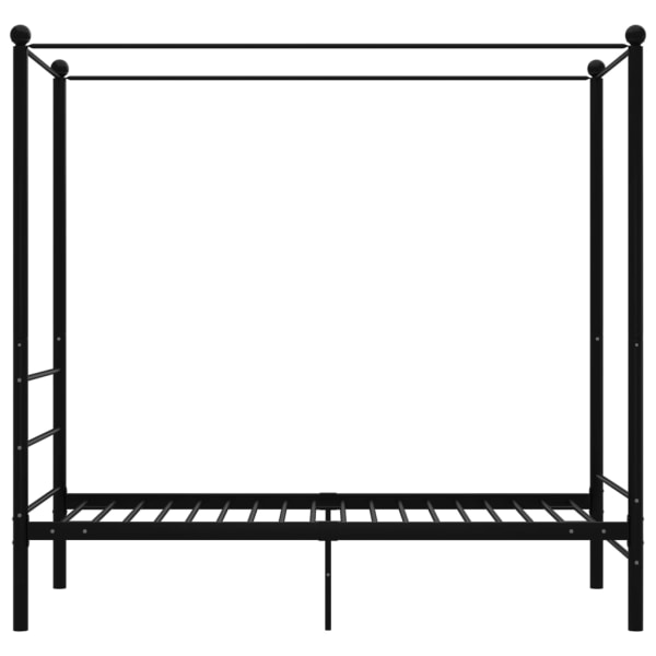 vidaXL Himmelsäng svart metall 90x200 cm Svart