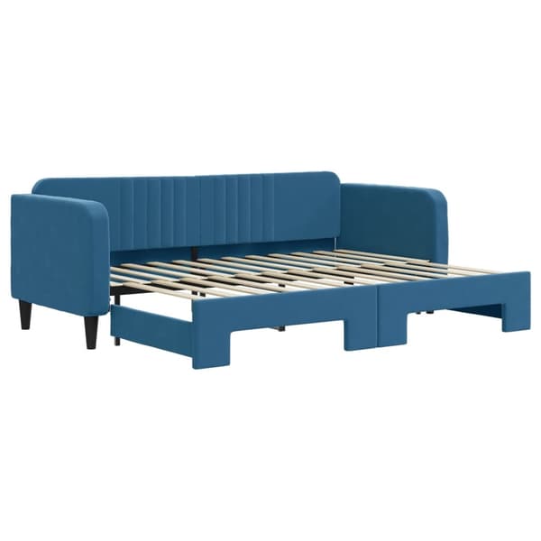 vidaXL Dagbädd utdragbar blå 80x200 cm sammet Blå