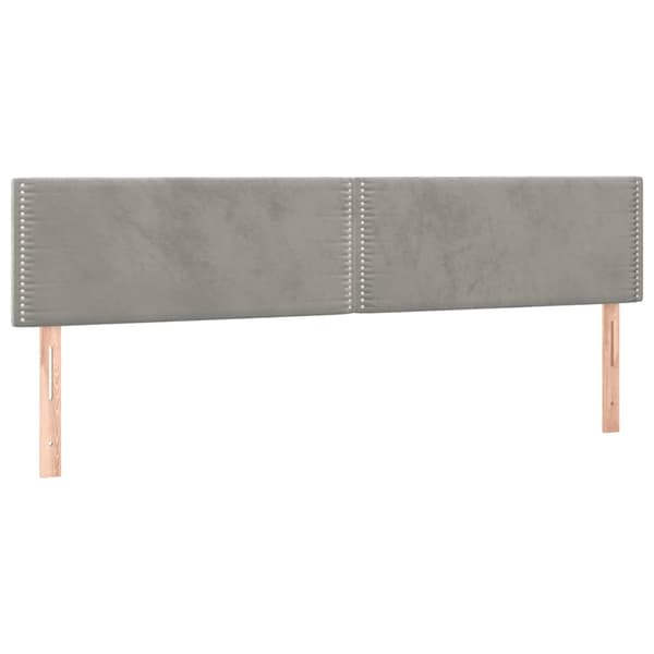 vidaXL Ramsäng med madrass ljusgrå 120x190 cm sammet Grå