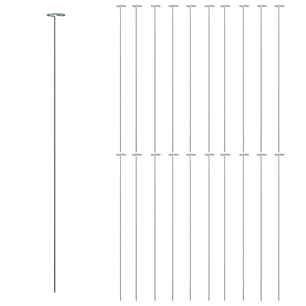 vidaXL Växtstöd 20 st mörkgrön 91 cm stål
