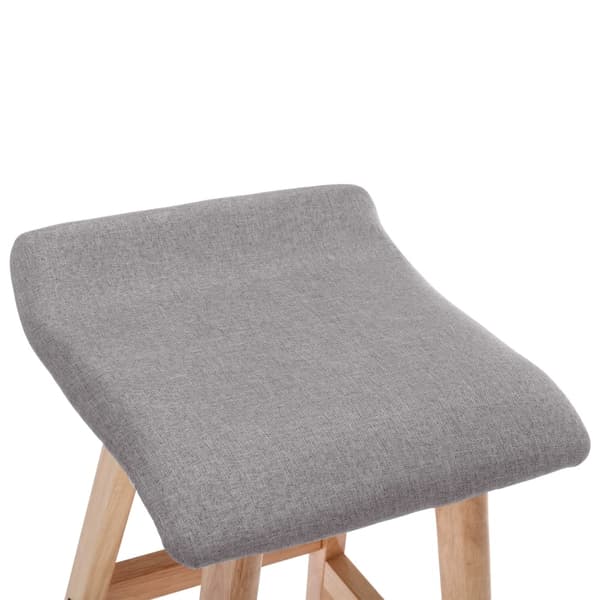 vidaXL Barstolar 2 st ljusgrå tyg grå