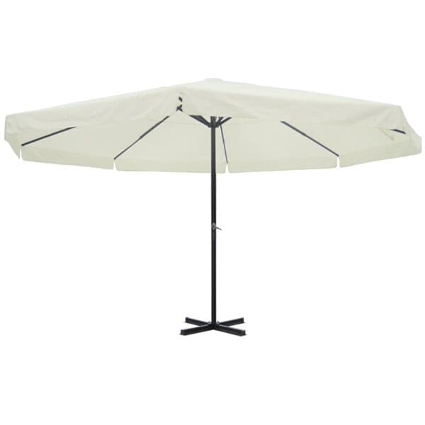 vidaXL Parasoll 500 cm vit Vit