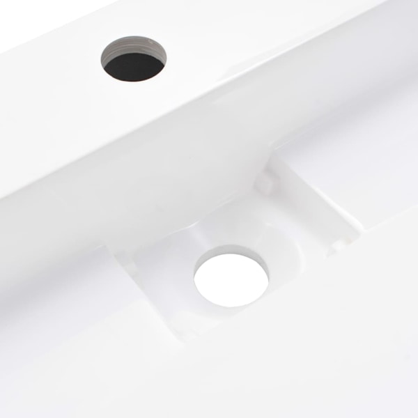 vidaXL Handfat 60x38x11 cm mineralgjuten vit Vit