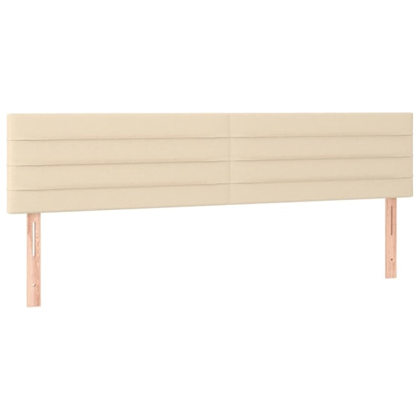 vidaXL Huvudgavlar 2 st gräddvit 100 x 5 x 78/88 cm tyg Kräm