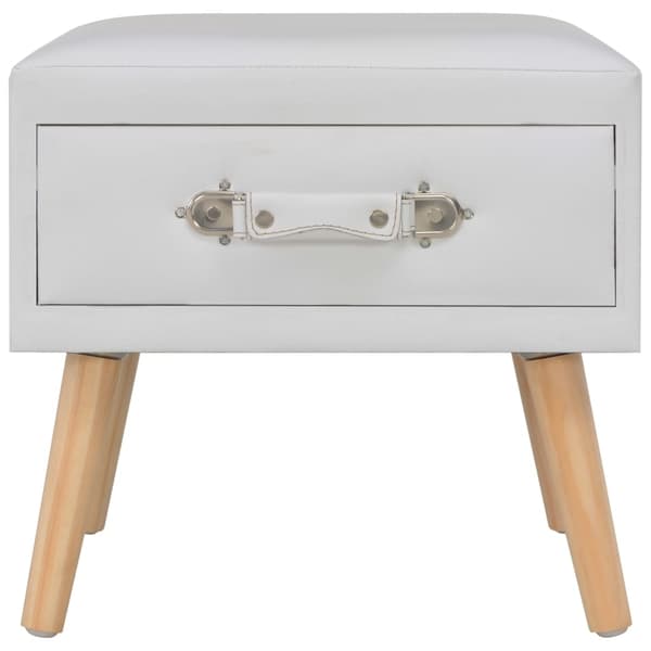 vidaXL Sängbord 2 st vit 40x35x40 cm konstläder Vit