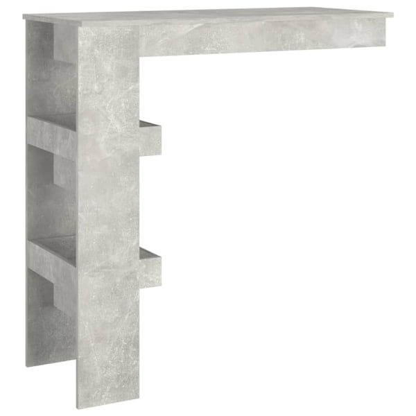 vidaXL Barbord väggmonterat betonggrå 102x45x103,5 cm konstruerat trä grå