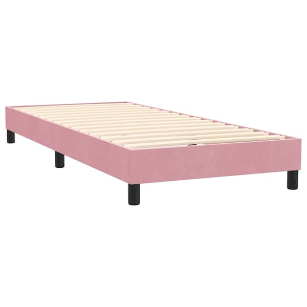 vidaXL Ramsäng med madrass rosa 80x220 cm sammet Rosa
