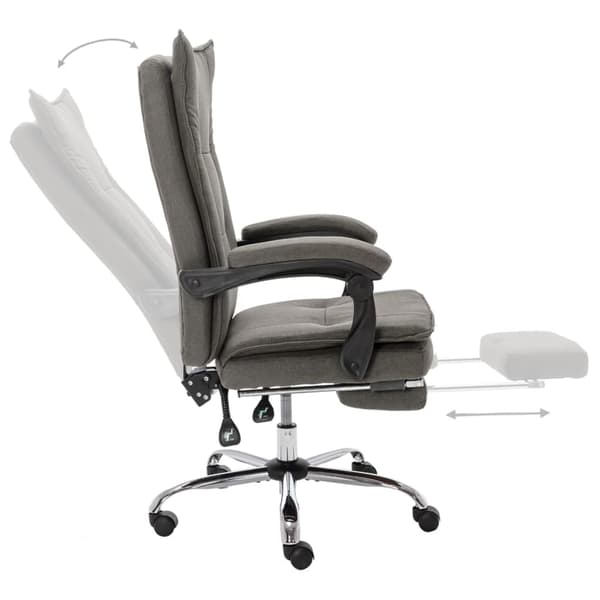 vidaXL Kontorsstol grå tyg grå
