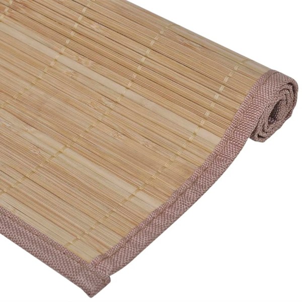 vidaXL 6 Bordstabletter i bambu 30 x 45 cm brun Brun