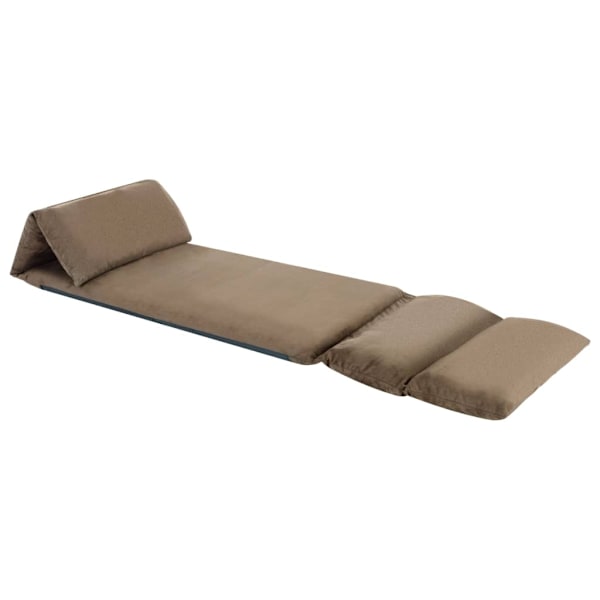 vidaXL Golvstol vikbar taupe mikrofiber Taupe