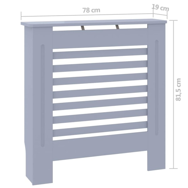 vidaXL Elementskydd MDF grå 78 cm grå
