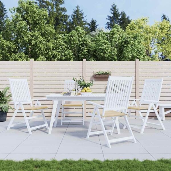 vidaXL Stolsdynor 4 st beige 40x40x4 cm oxfordtyg Beige