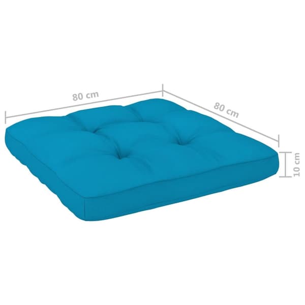 vidaXL Palldyna blå 80x80x12 cm tyg Blå