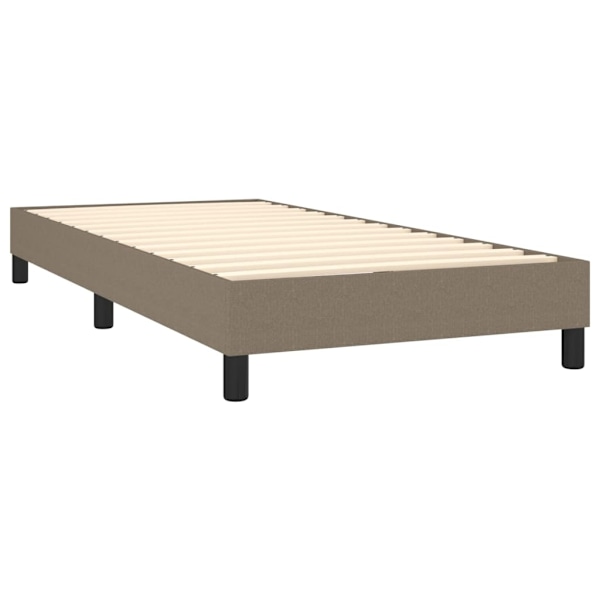 vidaXL Ramsäng med madrass taupe 100x200 cm tyg Taupe