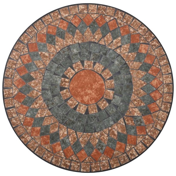 vidaXL Mosaikbord orange/grå 60cm keramik Orange