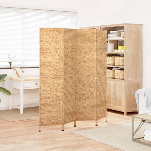 vidaXL Rumsavdelare 4 paneler 163x180 cm vattenhyacint Brun