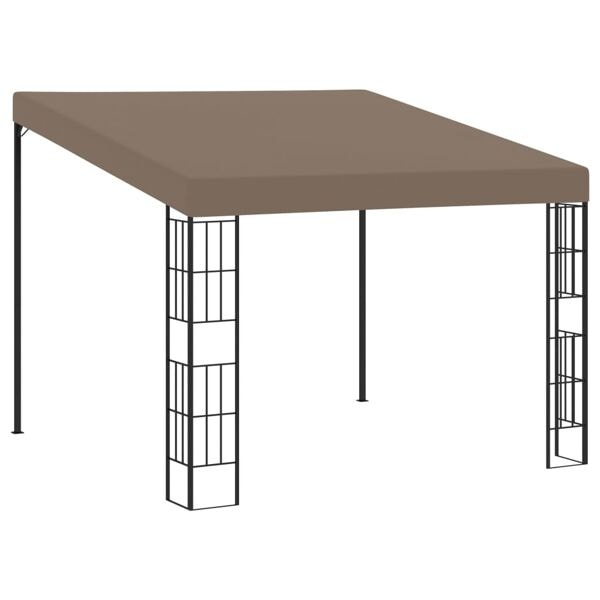 vidaXL Väggmonterad paviljong 3x3 m taupe tyg Taupe