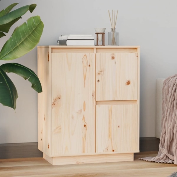 vidaXL Skänk 60x34x75 cm massiv furu Brun