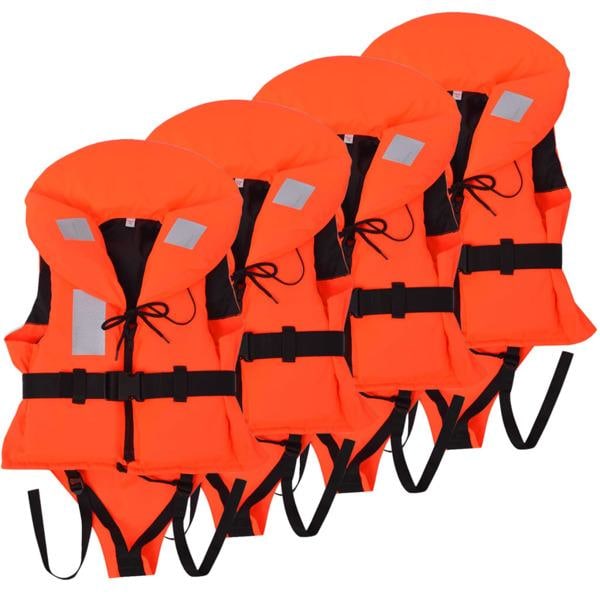 vidaXL Räddningsväst för barn 4 st 100 N 10-20 kg Orange