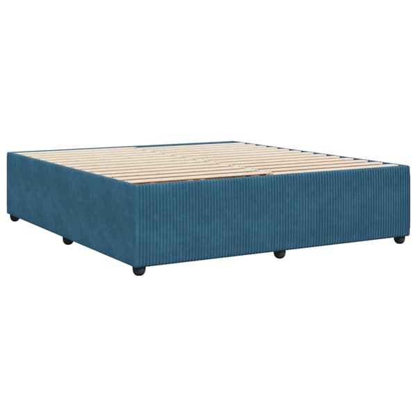 vidaXL Sängram blå 200x200 cm sammet Blå