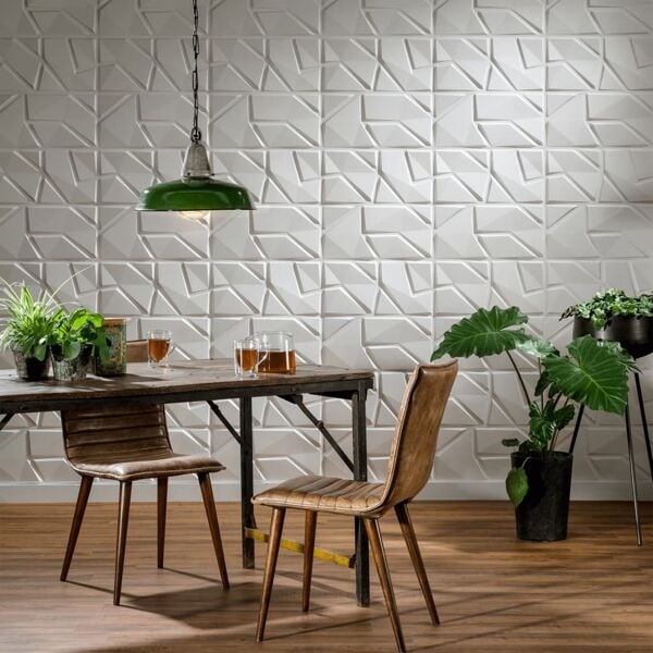 WallArt 3D Väggpaneler 24 st GA-WA31 liam Vit