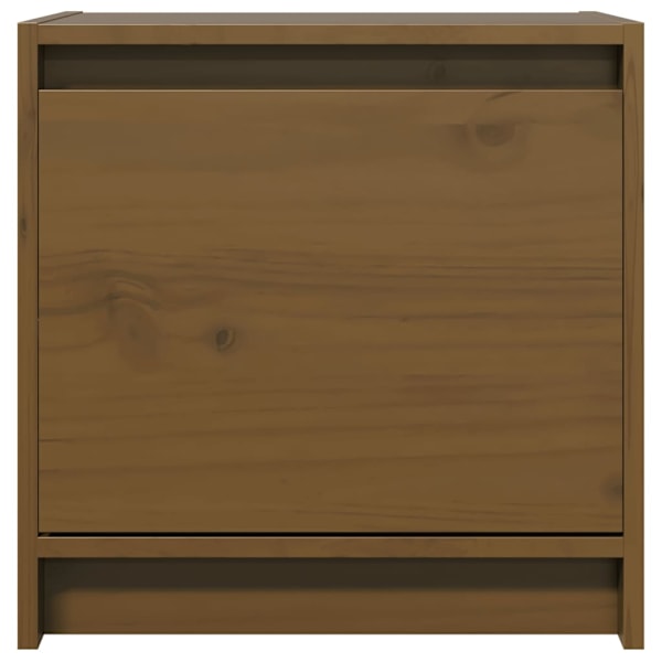 vidaXL Sängbord 2 st honungsbrun 40x30,5x40 cm massiv furu Brun
