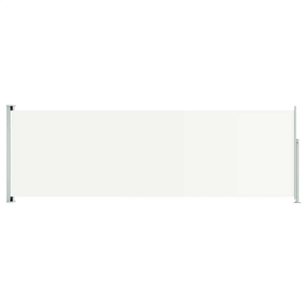 vidaXL Infällbar sidomarkis 200x600 cm gräddvit Creme