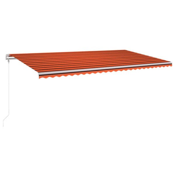 vidaXL Automatisk markis med vindsensor & LED 600x300 cm orange/ Orange