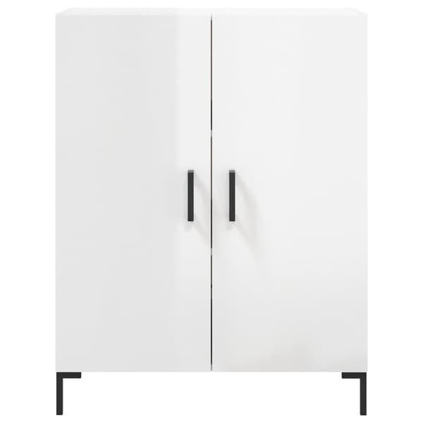 vidaXL Högskåp högglans vit 69,5x34x180 cm konstruerat trä Vit