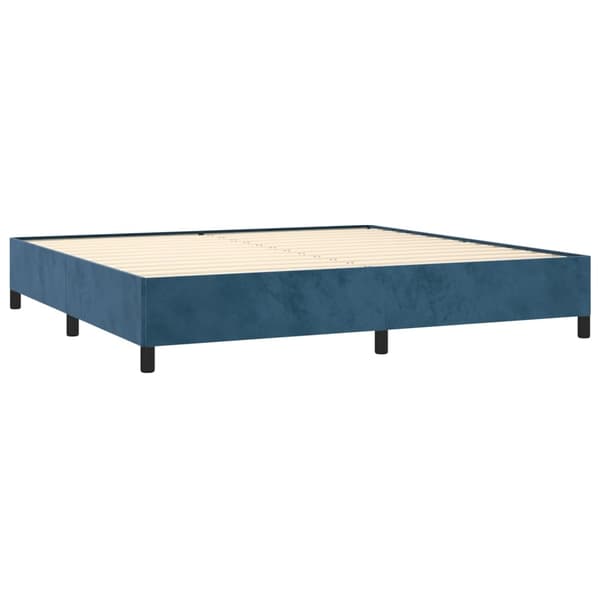 vidaXL Sängram mörkblå 200x200 cm sammet Blå