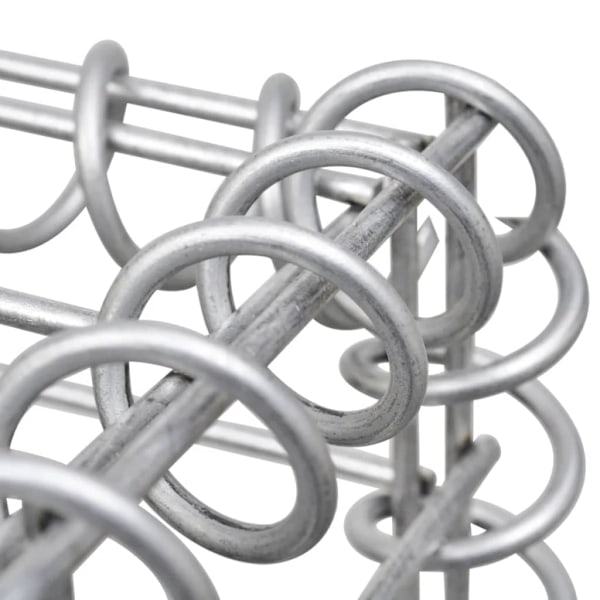 vidaXL Gabionmur för soptunnor galvaniserat stål 320x100x120 cm Silver