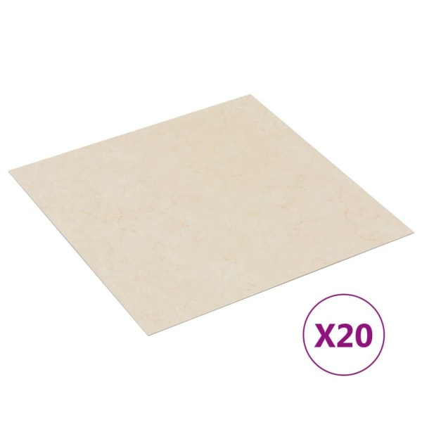 vidaXL Självhäftande golvplankor 20 st PVC 1,86 m² beige Beige