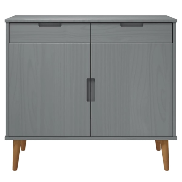 vidaXL Skänk MOLDE grå 90x40x80 cm massiv furu Grå