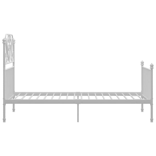 vidaXL Sängram vit metall 100x200 cm Vit