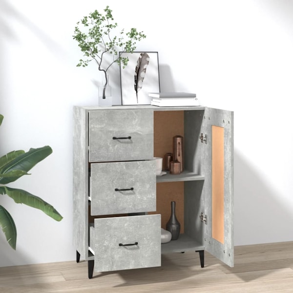 vidaXL Skänk betonggrå 69,5x34x90 cm konstruerat trä Grå