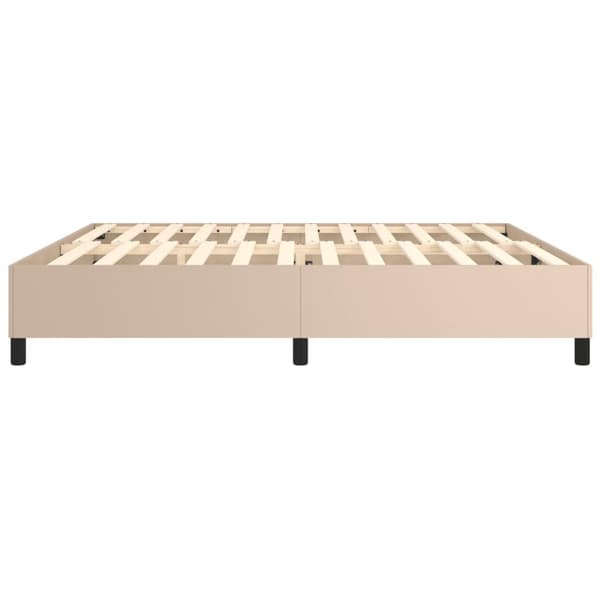 vidaXL Ramsäng cappuccino 200x200 cm konstläder Brun