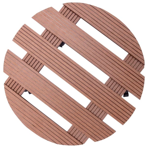 vidaXL Blomvagnar 4 st brun Ø30x7,5 cm WPC Brun
